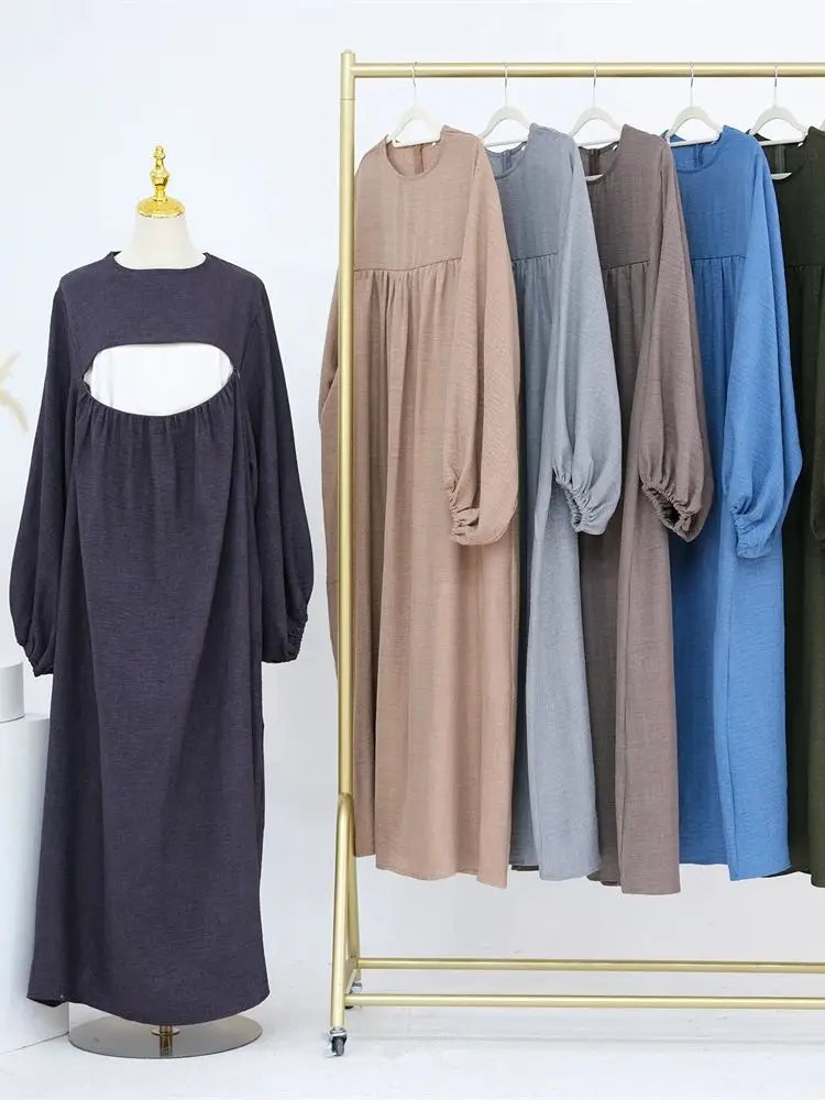 Cralom Ramadan Nursing Outfit Set for Muslim Women