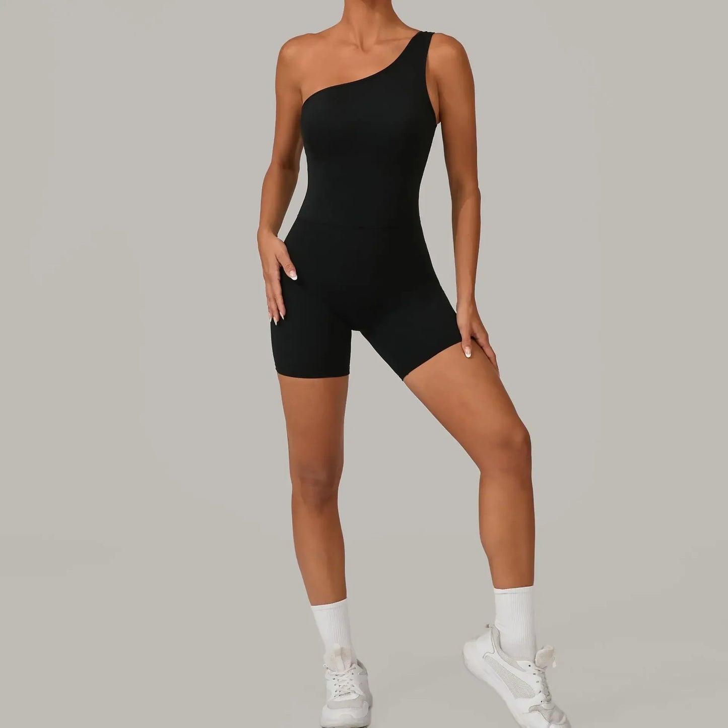 Cralom Seamless Yoga Jumpsuit: Butt Lifting Nude Feel Bodysuit for Fitness Gym