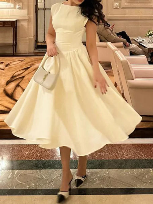 Cralom Elegant O Neck Ruffled Floor-Length Dress - Summer 2025 Collection
