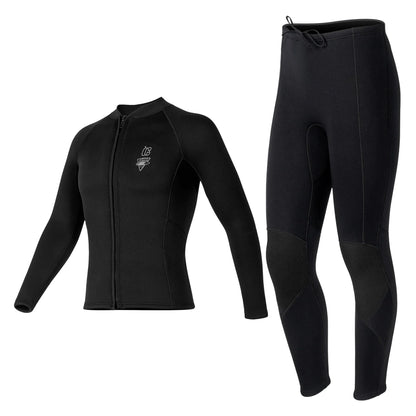 Cralom 3MM Neoprene Split Wetsuit Set for Diving and Surfing