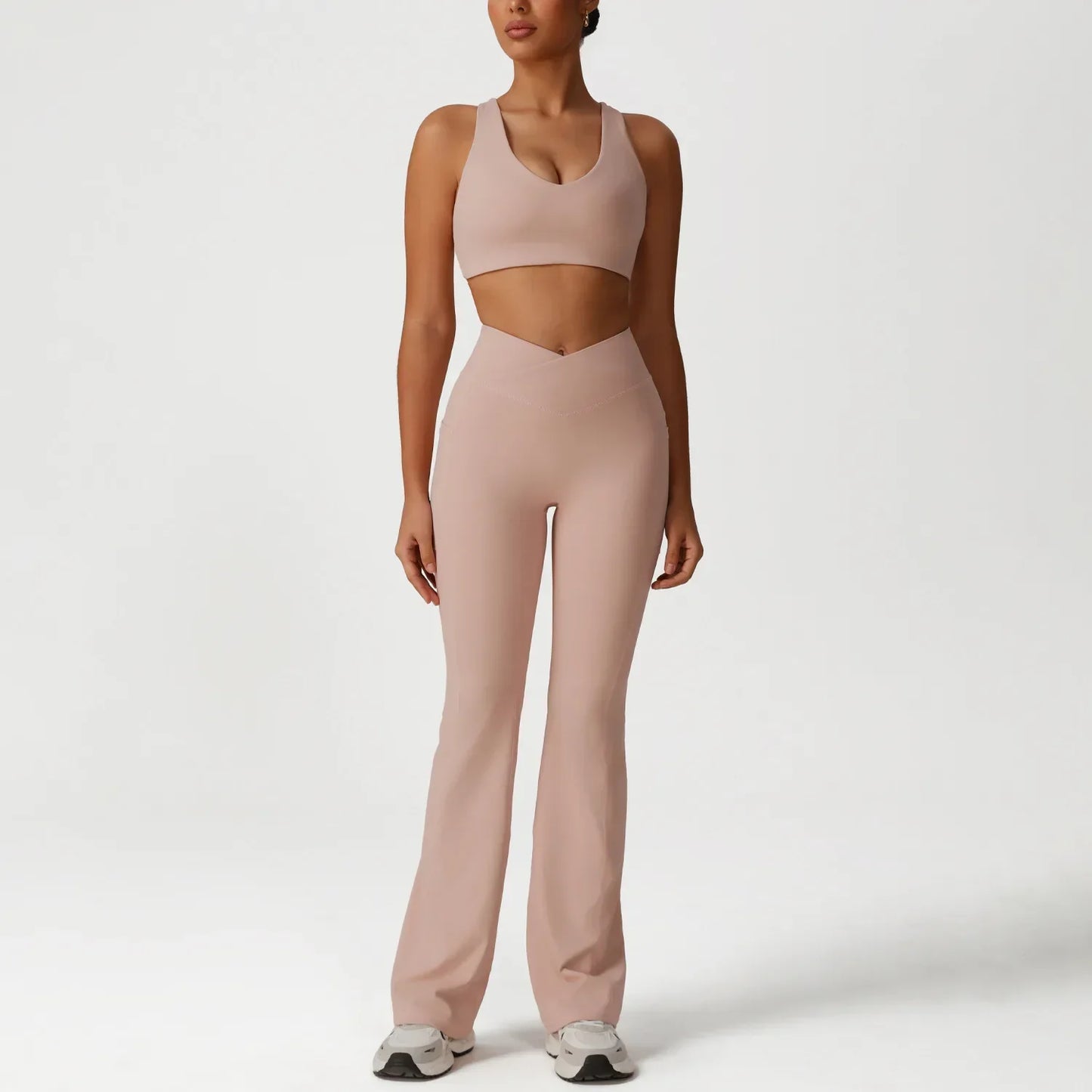 Cralom Naked Sensation Yoga Set: Sports Bra & High Waist Leggings