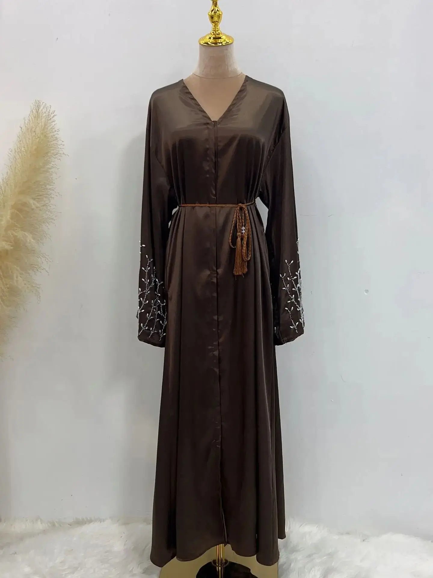 Luxury Ramadan Open Abaya by Cralom - Modest Muslim Dresses for Women