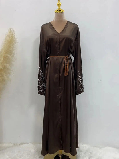 Luxury Ramadan Open Abaya by Cralom - Modest Muslim Dresses for Women