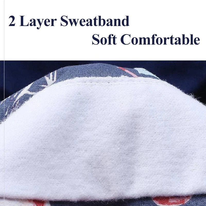 Cralom Cotton Scrub Caps with Sweatband for Medical Professionals