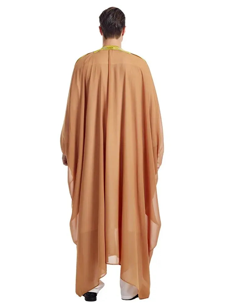 Cralom Men's Ramadan Abayas: Muslim Prayer Robe Keftan