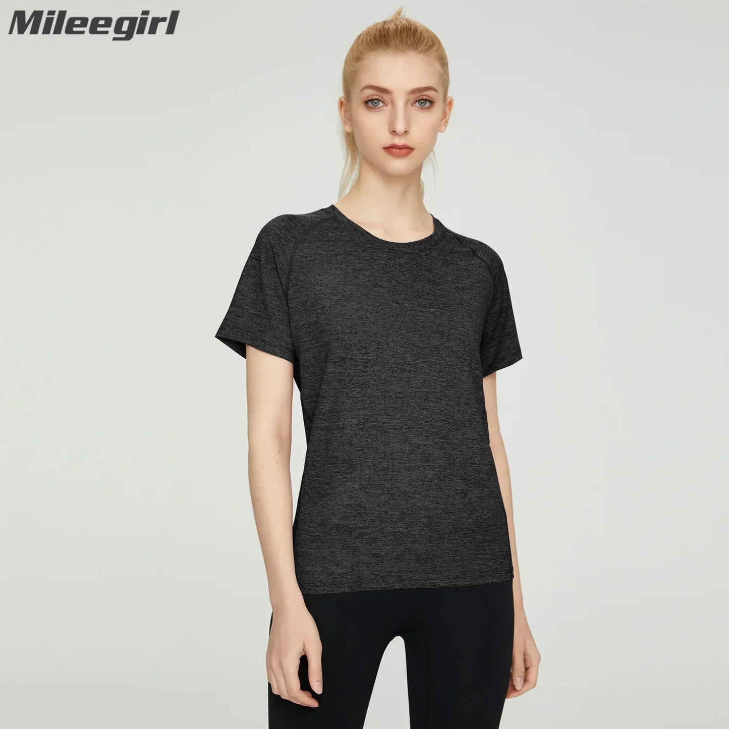 Cralom Seamless Yoga T-shirt for Women - Quick Dry Fitness Top
