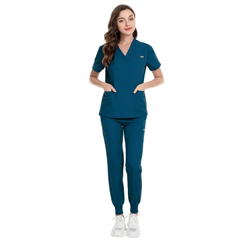 Cralom Spring Beauty Salon Scrubs & Jogger Pants Set