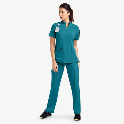 Cralom V-Neck Top & Pant Set: Modern Hospital Workwear