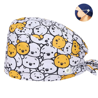 Cralom Cotton Scrub Cap for Men and Women