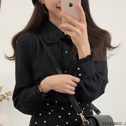 Cute Lace-Up Bow Tie Blouse by Cralom for Work & Office
