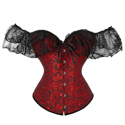 Cralom Lace Corset Top - Women's Shapewear Waist Trainer & Body Shaper Top