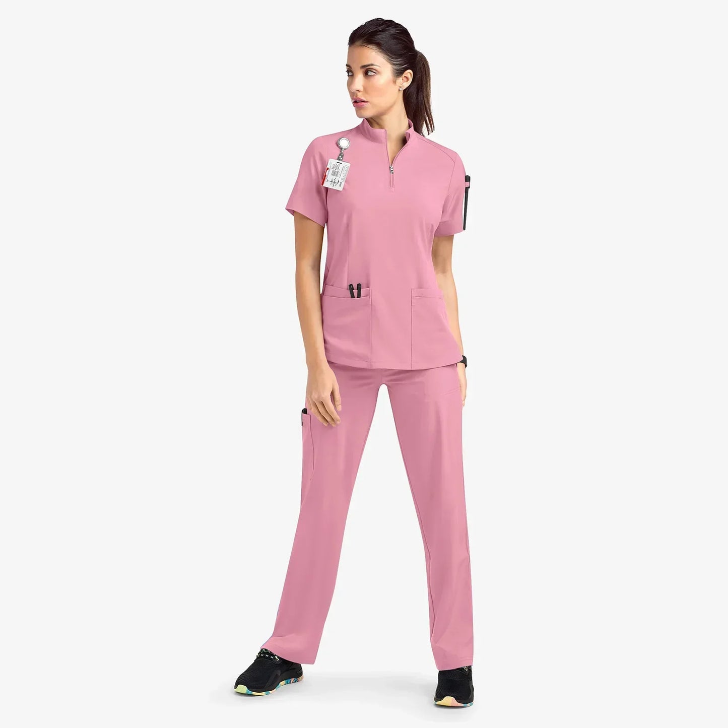 Cralom V-Neck Top & Pant Set: Modern Hospital Workwear