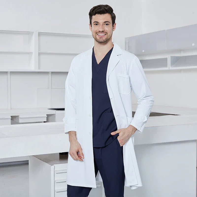 Cralom Silky Pharmacy Essentials Robe Midriff Coat Uniforms