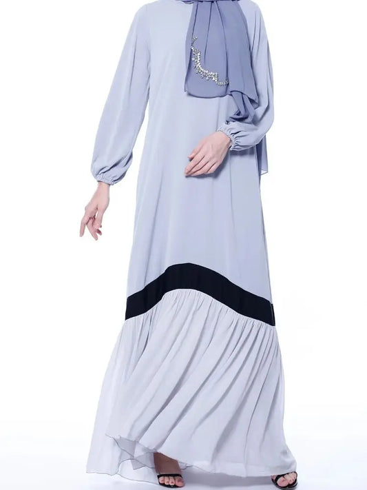 Ramadan Gray XXL Abaya Dubai Women's Modest Dress by Cralom