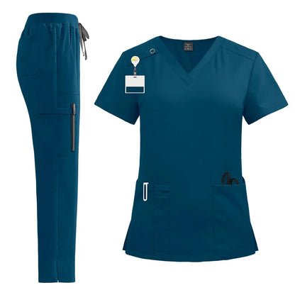 Cralom Stylish Pet Hospital Work Uniform Set for Medical Professionals