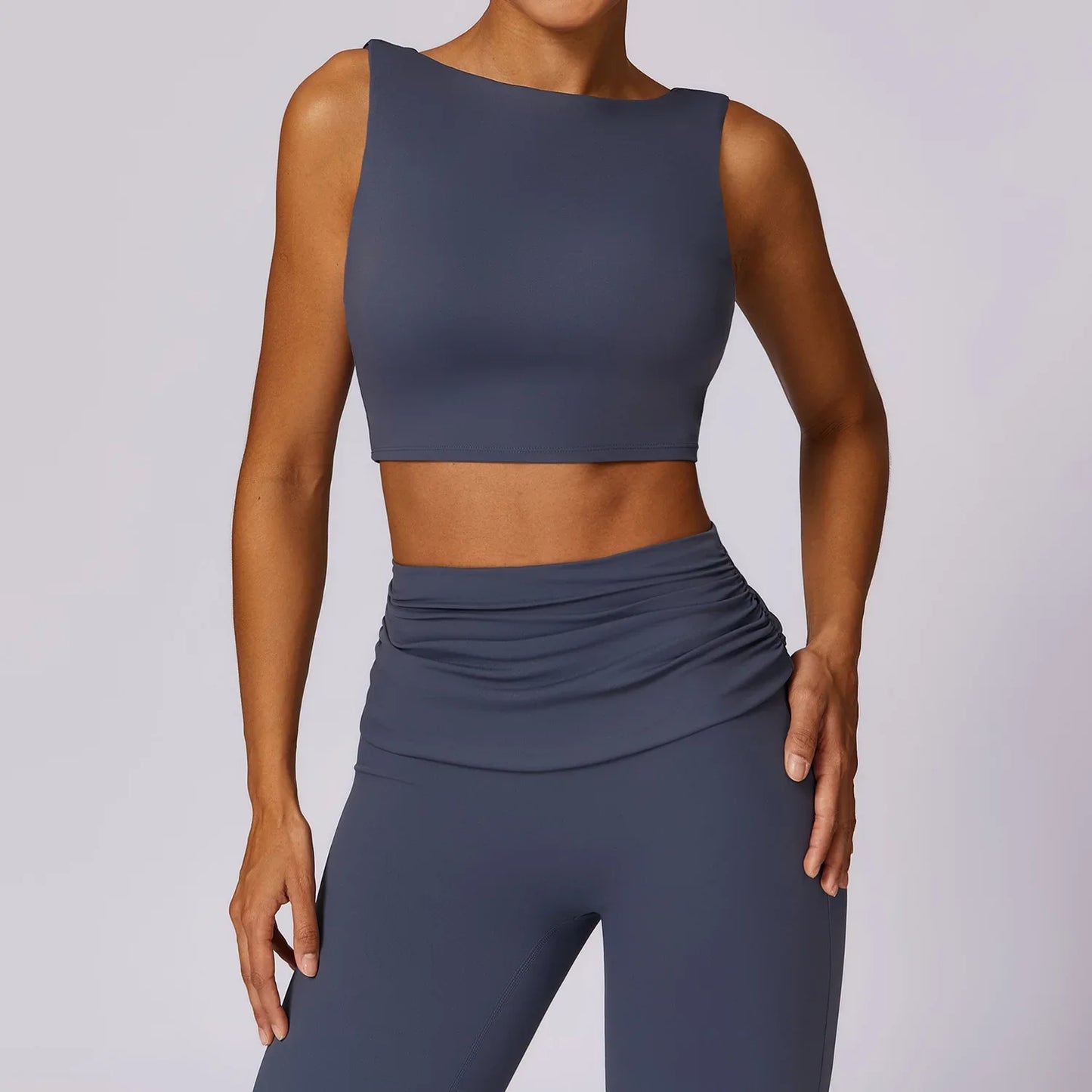 Cralom High Support Sports Bra Vest for Women - Impact Workout Yoga Tank Top