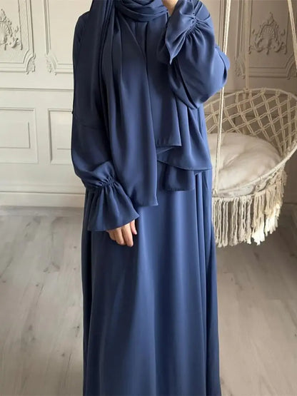 Ramadan Modest Abaya Dress for Women by Cralom - Eid Kaftan Robe Muslim Fashion