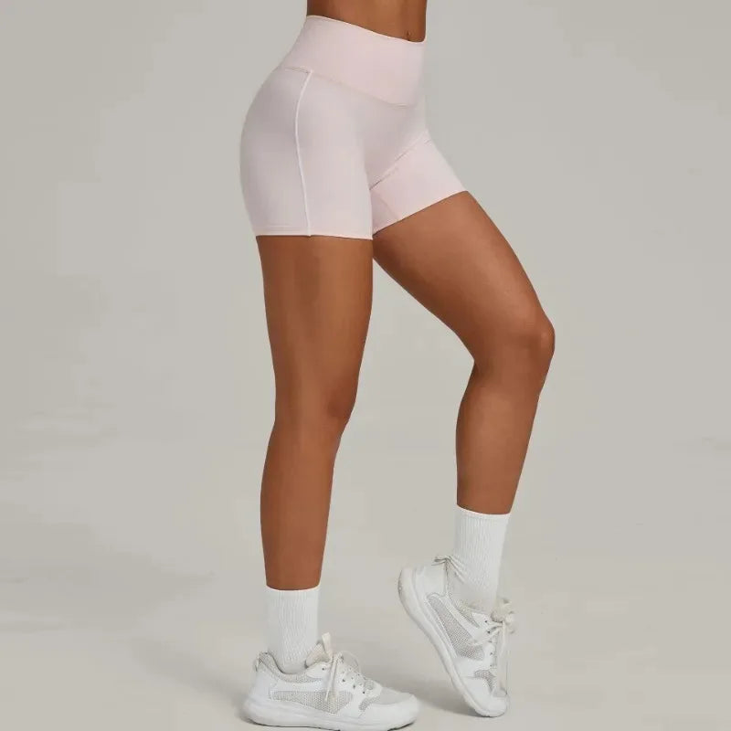 Cralom Color Block Yoga Shorts: High-Waist, Tummy Control & Booty-Lifting Fit
