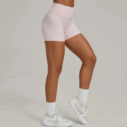 Cralom Color Block Yoga Shorts: High-Waist, Tummy Control & Booty-Lifting Fit