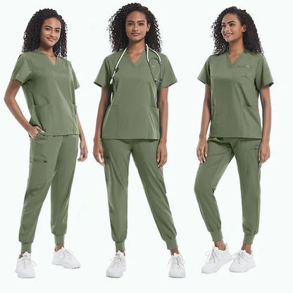 Cralom Spring Beauty Salon Scrubs & Jogger Pants Set