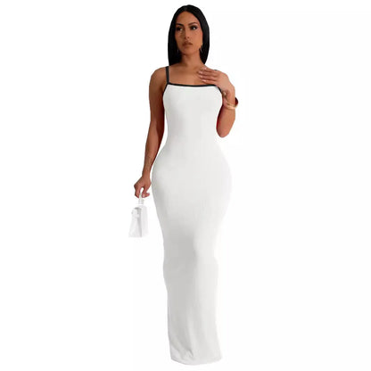 Cralom Summer 2025 Suspender Slim Fit Dress