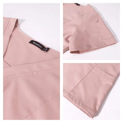 Cralom Slim Fit Medical Scrubs Set for Nursing, Surgery, Dental - Women's Professional Uniform