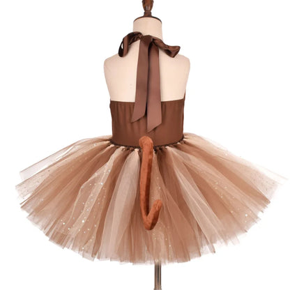Cralom Monkey Tutu Dress for Children's Day Cosplay and Dance