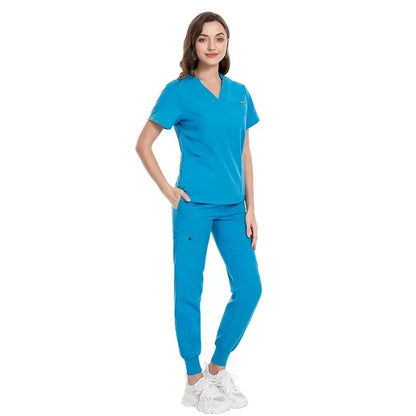 Cralom Spring Beauty Salon Scrubs & Jogger Pants Set