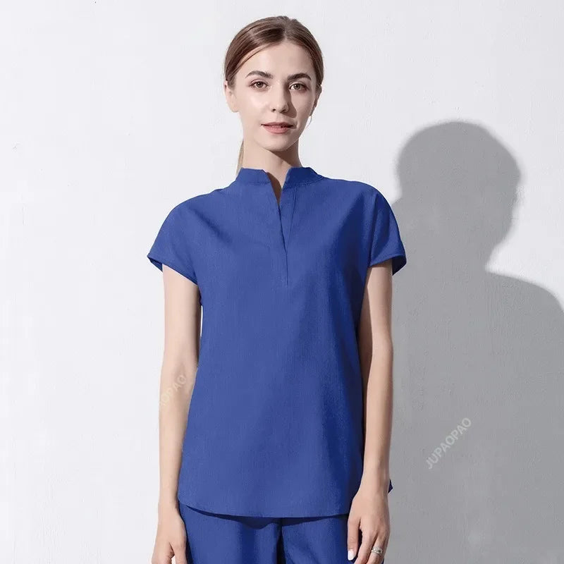 Cralom Women's Short Sleeve Scrub Set - Professional Medical Attire