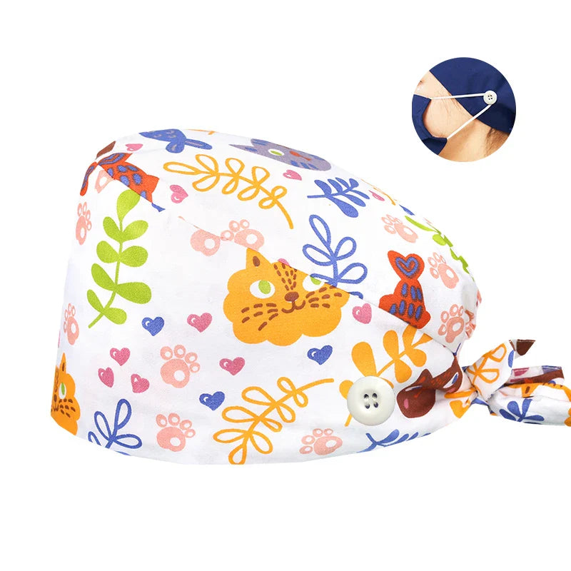 Cralom Surgical Scrub Cap for Medical Nurse Work Hat
