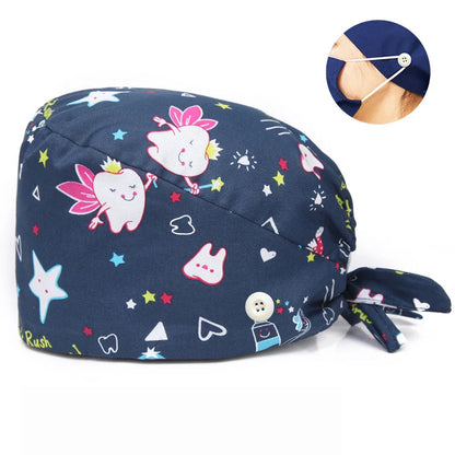 Cralom Cotton Scrub Cap for Men and Women