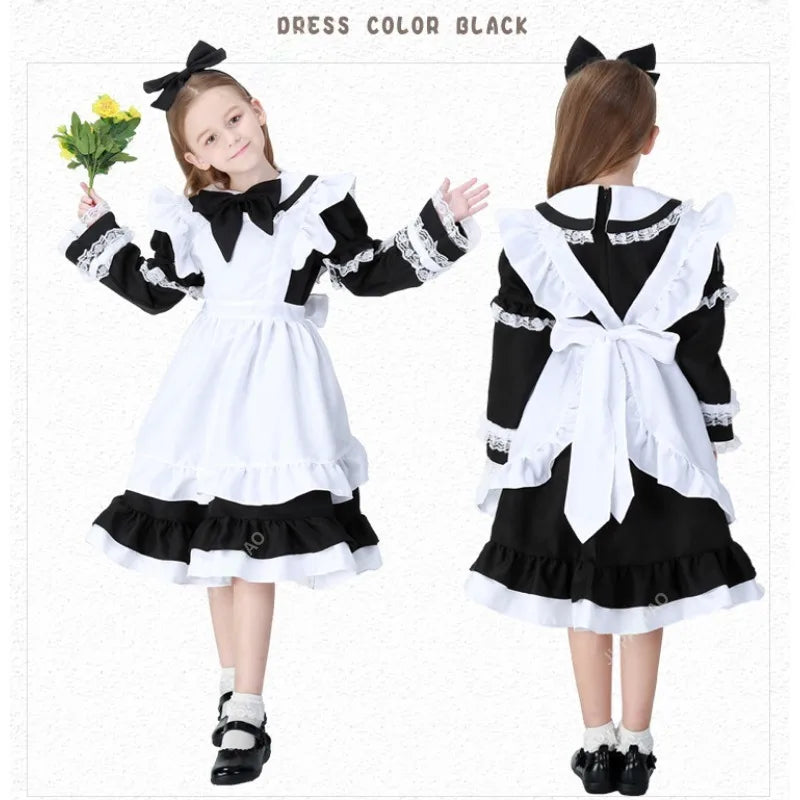 Cralom Classic Maid Anime Cosplay Costume Plus Size Apron Maid