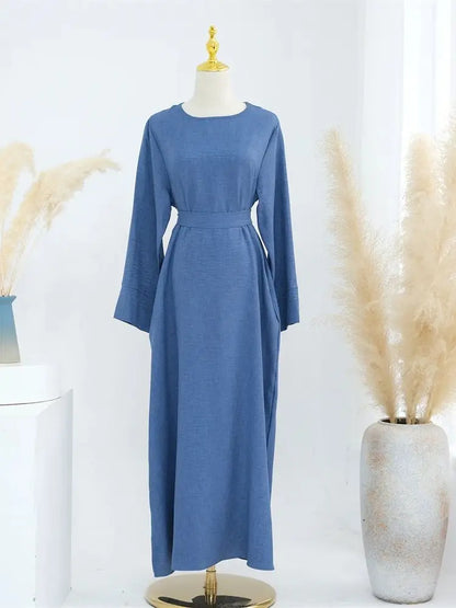 Cralom Ramadan Eid Abaya Dubai Modest Dress Muslim Prayer Kaftan Robe
