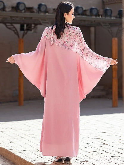 Ramadan Pink Abaya by Cralom: Elegant Arabic Islamic Dress for Women