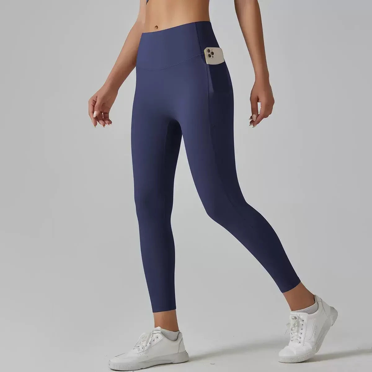 Cralom High Waist Yoga Pants with Side Pockets & Hip Scrunch
