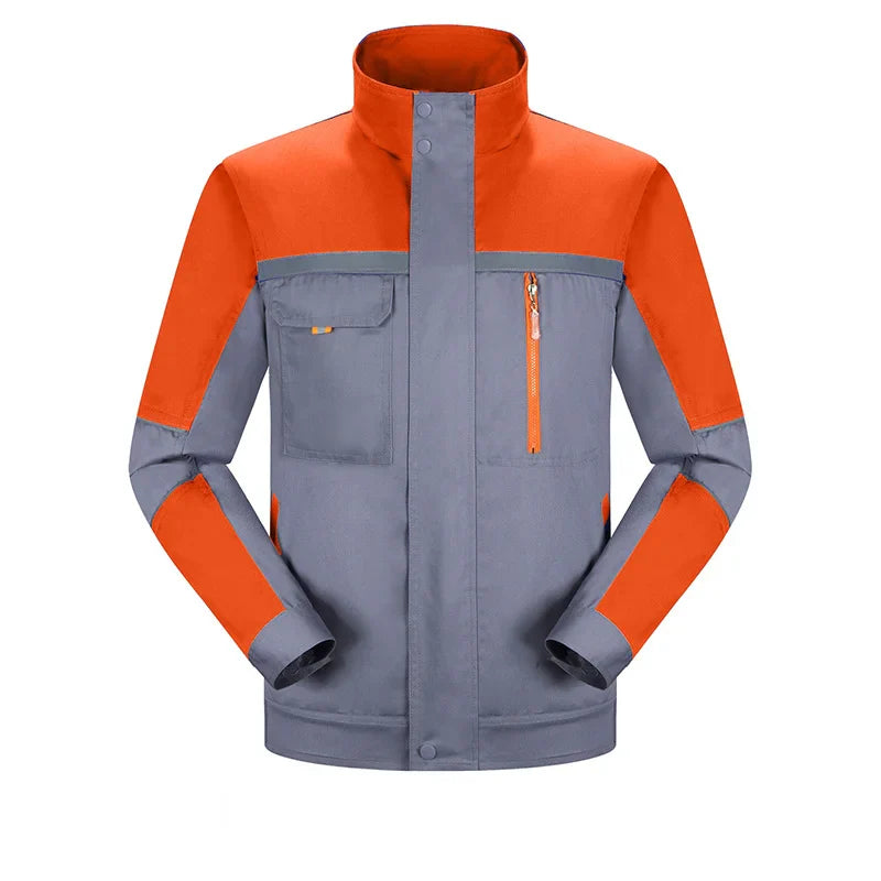 Cralom Reflective Strip Men's Workwear for Construction, Auto Repair & Factory Labor Protection