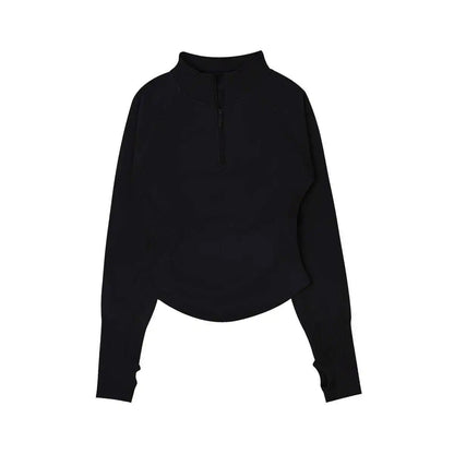 Cralom Seamless Impact Half-Zip Gym Top for Women