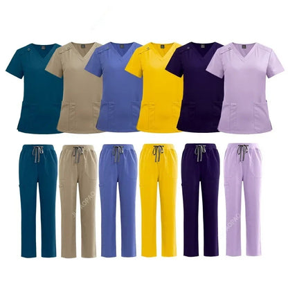 Cralom Stylish Pet Hospital Work Uniform Set for Medical Professionals