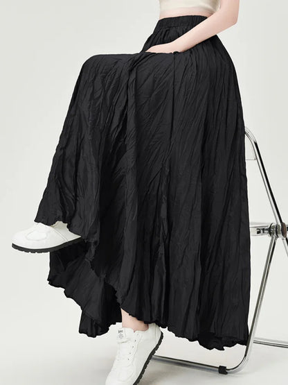 Cralom Women's High Waist A-Line Pleated Skirt - 2025 New Collection