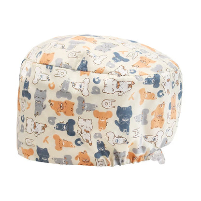 Cralom Women's Surgical Caps - Dental Nursing Hats for Pet Hospital