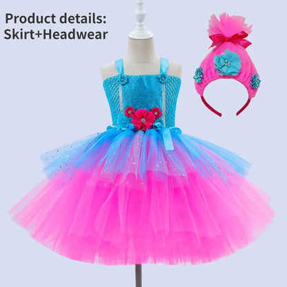 Cralom Princess Magic Hair Elf Dress Costume Wig for Girls Anime Performance