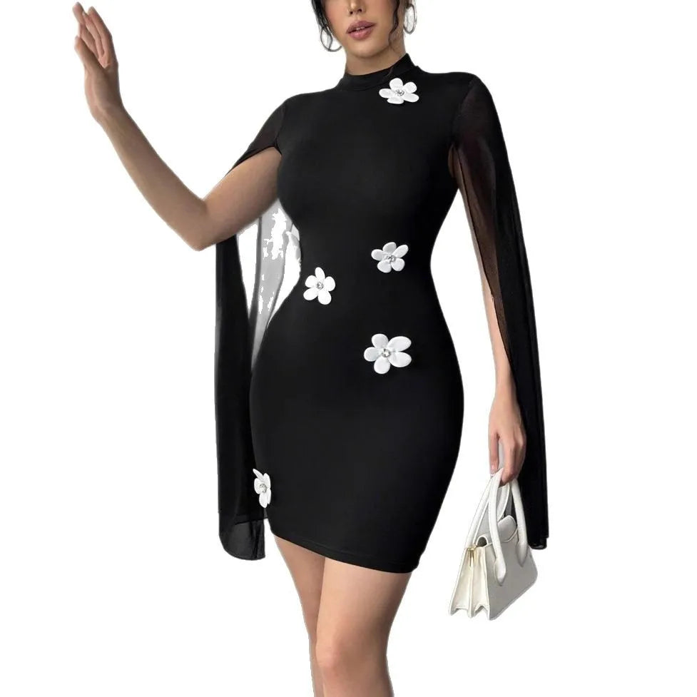 Cralom Floral Embellished Temperament Dress