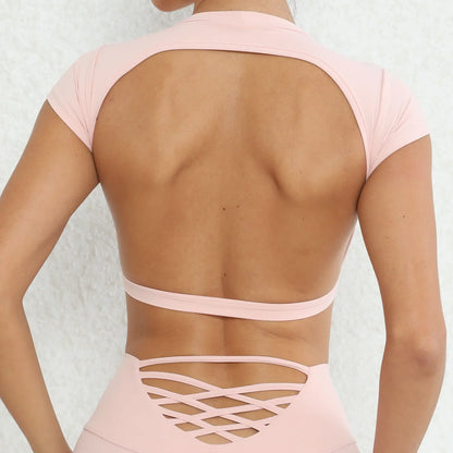 Cralom Naked Feel Yoga Bra Top with Built-in Padding & Quick-Dry Backless Design