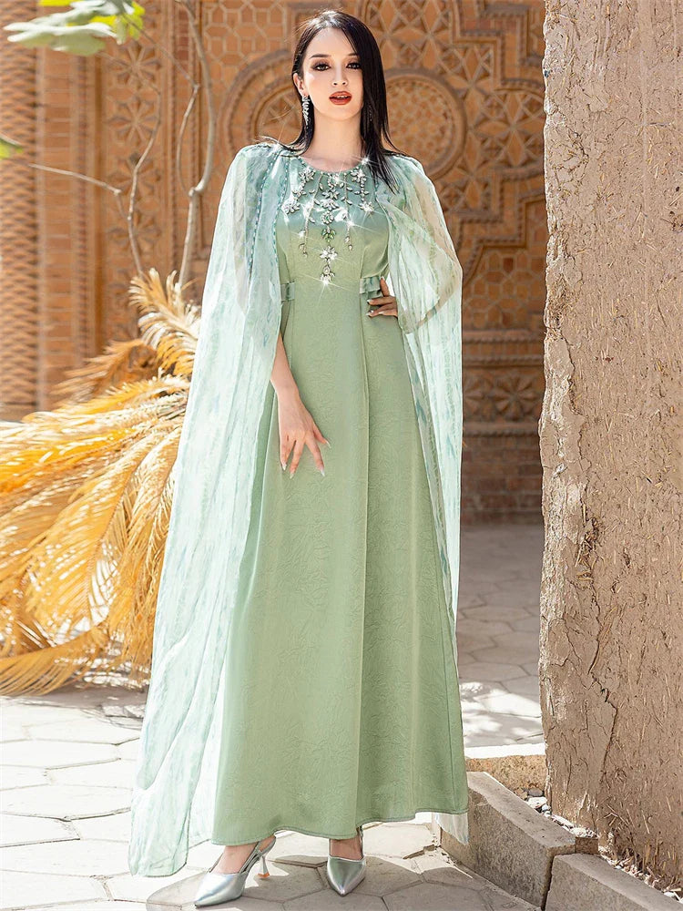 Cralom Ramadan Eid Women's Kaftan Abaya Robe