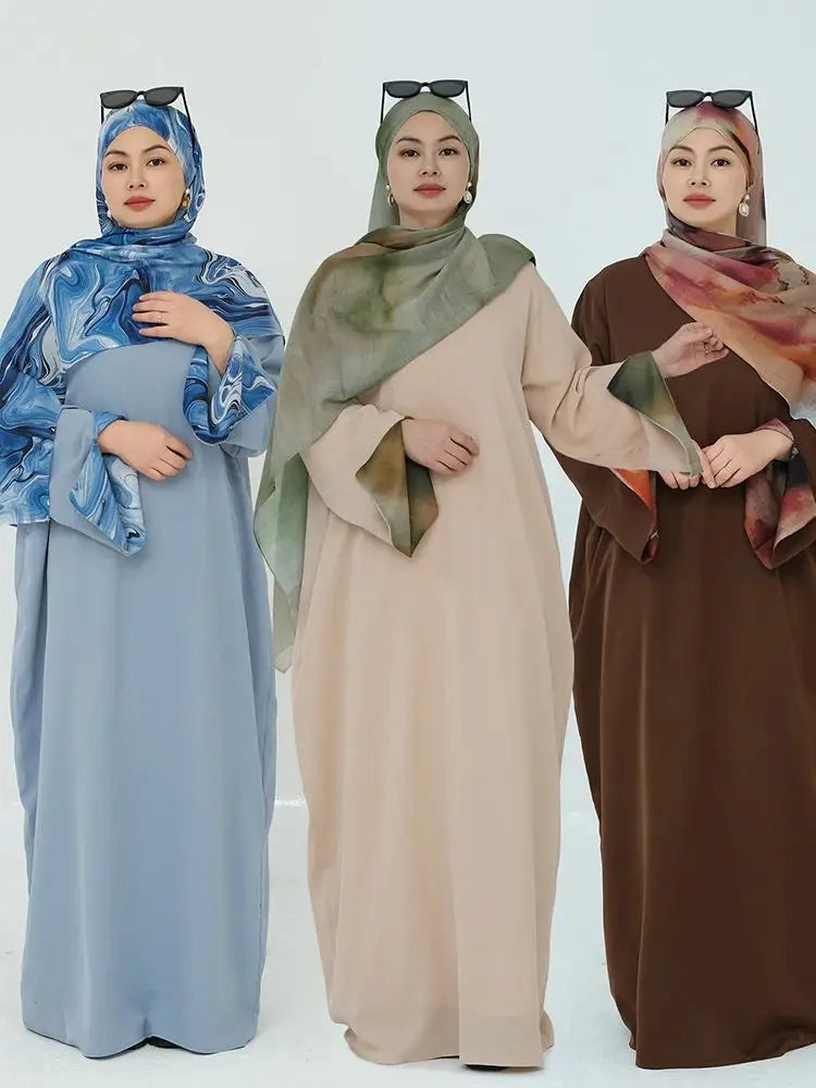 Cralom Ramadan Eid Kebaya Set Abaya Kaftan Modest Hijab Dress