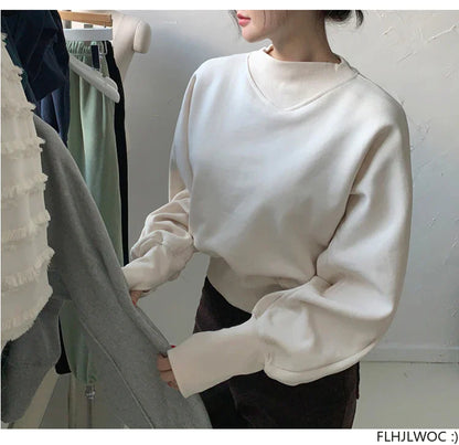 Cute Sweet Girls Knitted Sweaters by Cralom - Gray Basis Pullovers Jumpers
