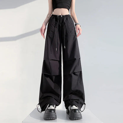 Cralom Vintage Cargo Capris with Pockets & Lace-Up Detail