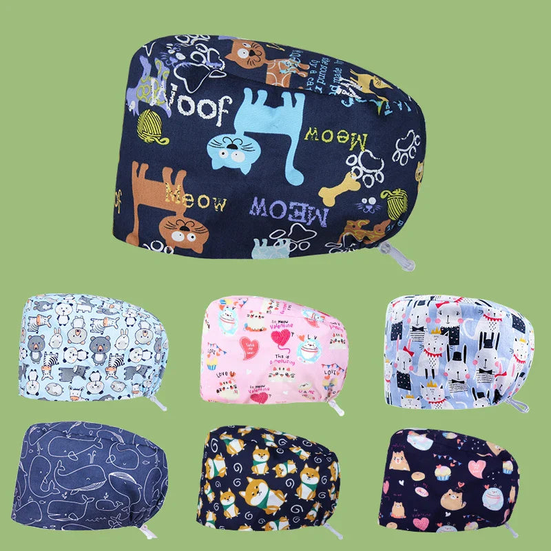 Cralom Unisex Cotton Scrub Cap: Premium Tieback Surgeon Hat