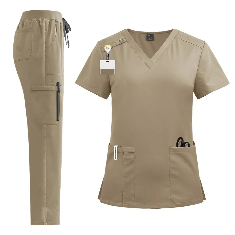 Cralom Women's Medical Scrub Set - Hospital Uniform for Doctor and Nurse