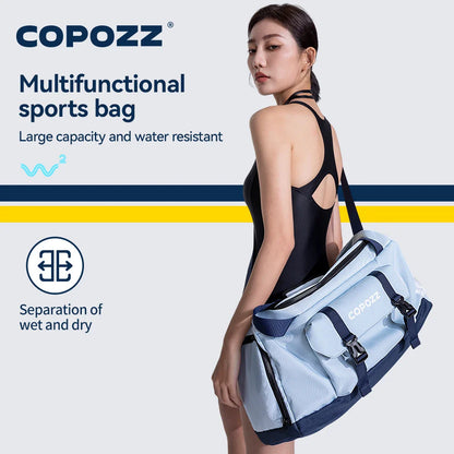 Cralom 30L Gym Bag with Shoes Compartment Waterproof Unisex Handbag Crossbody